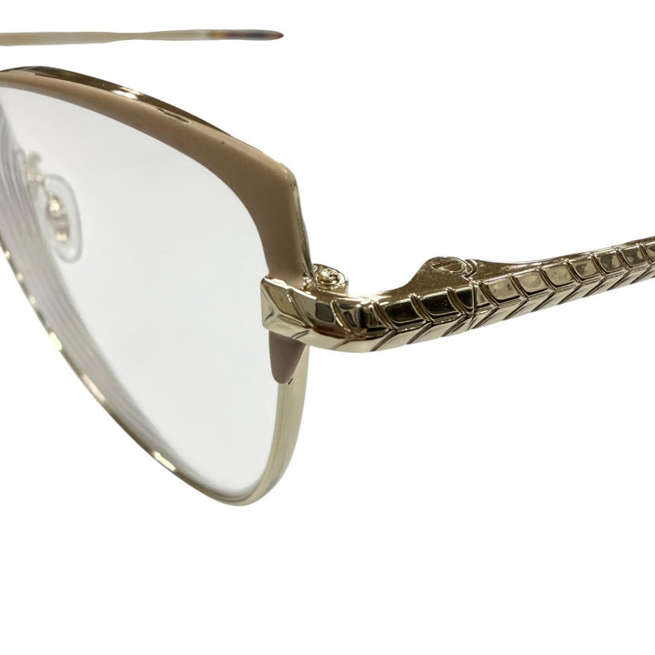 極美品▼TIFFANY&amp;Co. ティファニー マーブル メガネ 眼鏡 アイウェア ゴールド クリアブラウン 53□16 140 度入 レディース ユニセックス