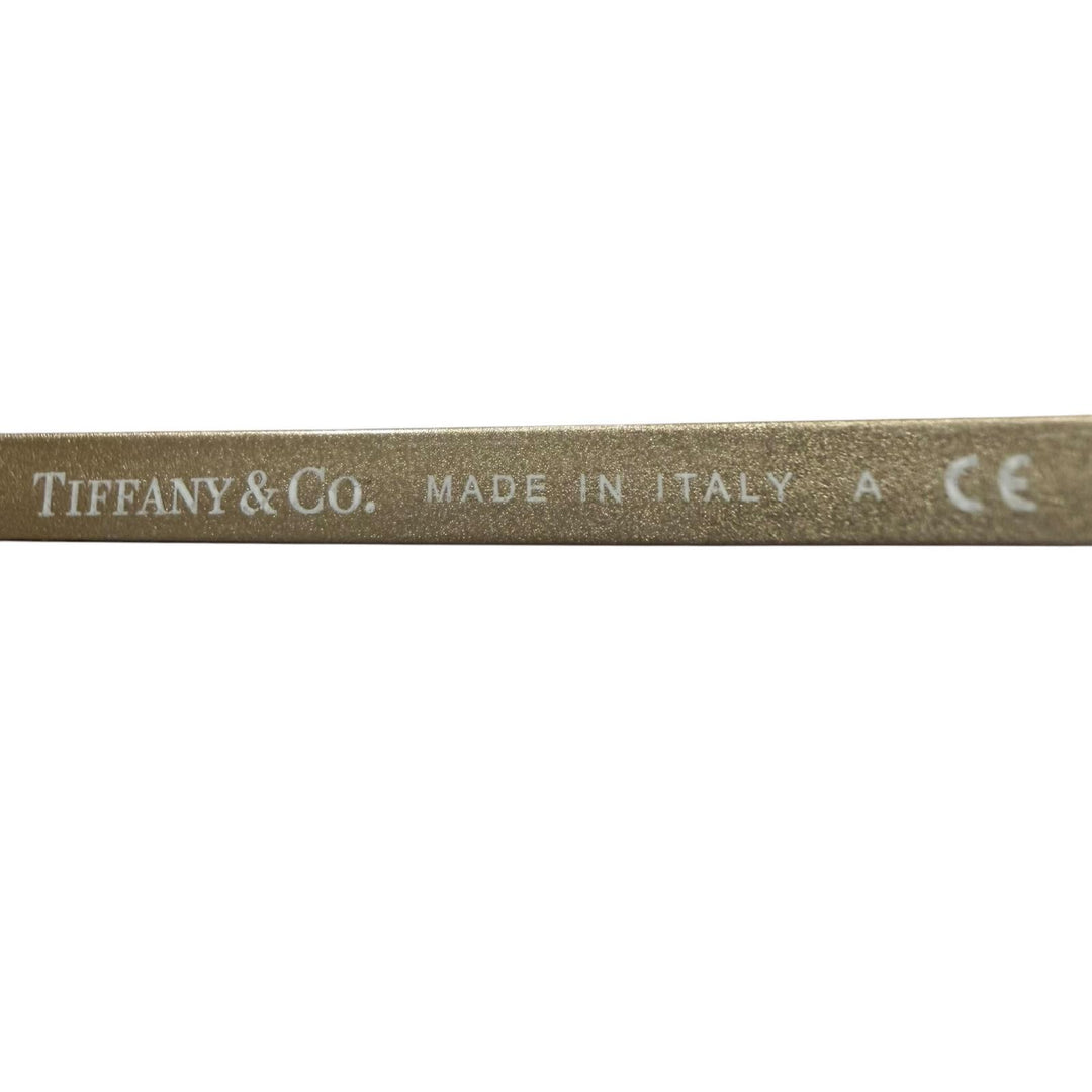 極美品▼TIFFANY&amp;Co. ティファニー マーブル メガネ 眼鏡 アイウェア ゴールド クリアブラウン 53□16 140 度入 レディース ユニセックス