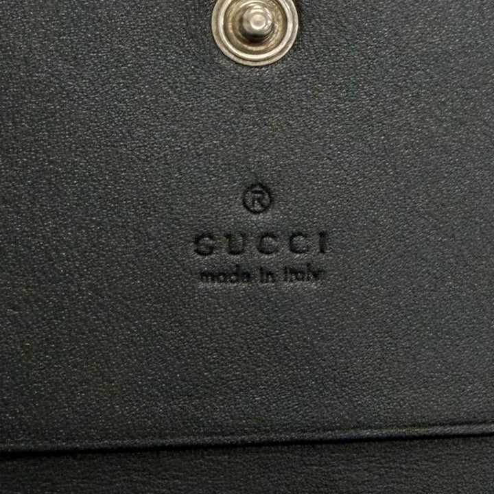 極美品△GUCCI グッチ 850176 GGエンブレム カードケース レザー グッチシマ 二つ折り パスケース 名刺入れ ブラック イタリア製 メンズ