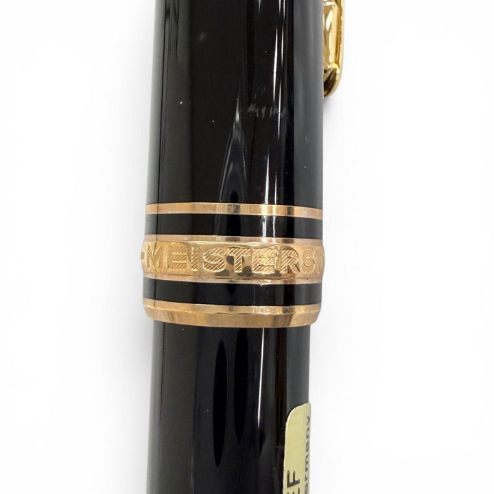極美品△MONTBLANC モンブラン マイスターシュテュック ペン先14K EFニブ 4810 ホワイトスター 万年筆 ブラック ゴールド 西ドイツ製