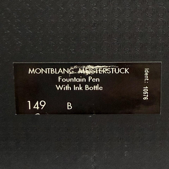 極美品△MONTBLANC モンブラン マイスターシュテュック 149 ペン先18K 1810 Bニブ 万年筆 ブラック ゴールド ドイツ製 メンズ インク付き
