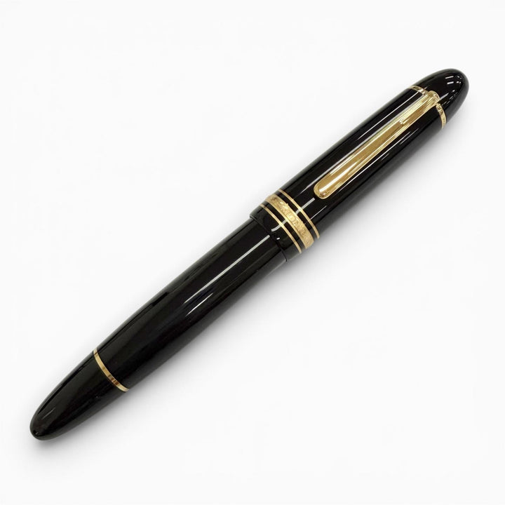 極美品△MONTBLANC モンブラン マイスターシュテュック 149 ペン先18K 1810 Bニブ 万年筆 ブラック ゴールド ドイツ製 メンズ インク付き