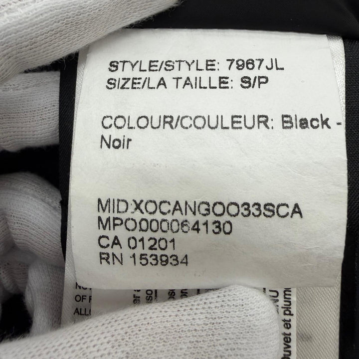 良品☆CANADA GOOSE カナダグース 7967JL LABRADOR BOMBER ショート丈 ファー・フード付 ダウンジャケット ブラック S 正規品 レディース
