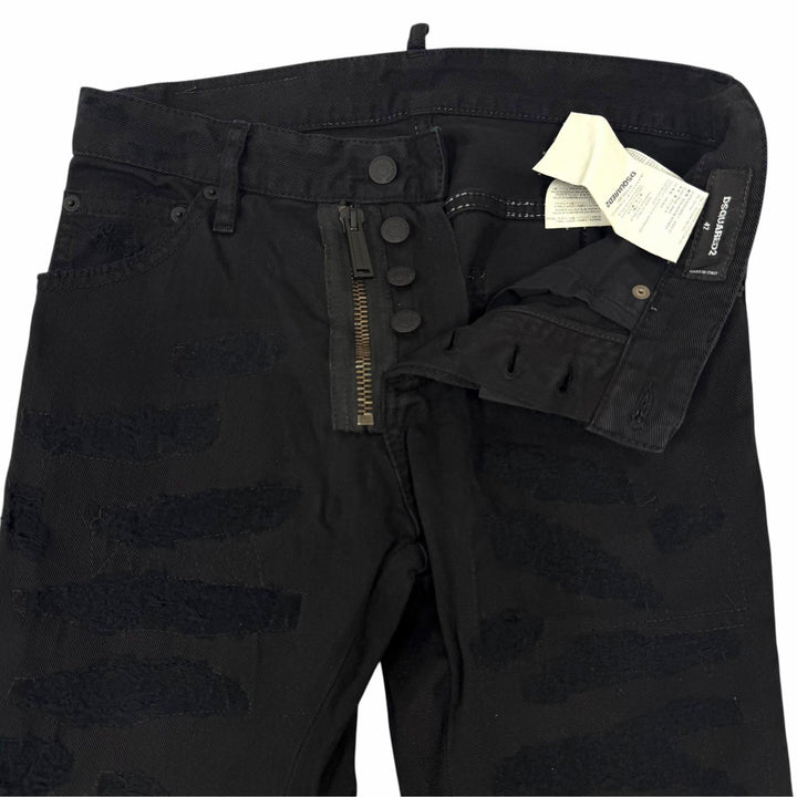 【ドンドン見直し】美品□DSQUARED2 ディースクエアード S79LA0038 Cool Guy Jean ICONロゴ ダメージ加工 デニムパンツ 42 伊製 正規品