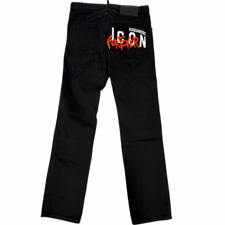 【ドンドン見直し】美品□DSQUARED2 ディースクエアード S79LA0038 Cool Guy Jean ICONロゴ ダメージ加工 デニムパンツ 42 伊製 正規品