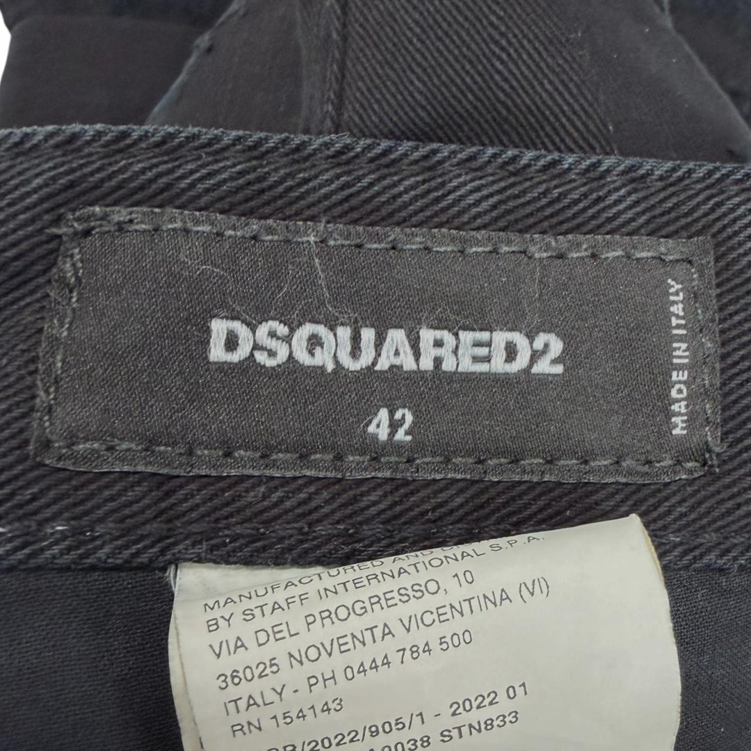 【ドンドン見直し】美品□DSQUARED2 ディースクエアード S79LA0038 Cool Guy Jean ICONロゴ ダメージ加工 デニムパンツ 42 伊製 正規品