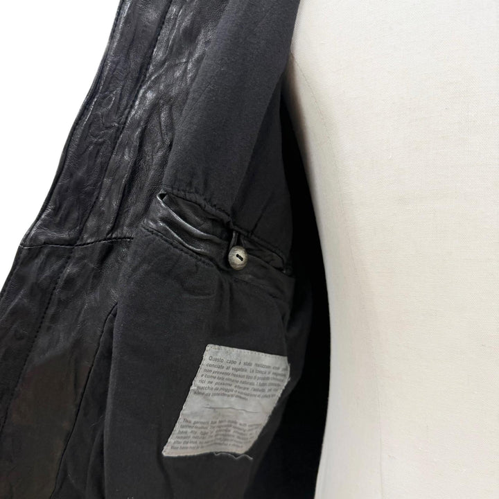 美品▼GIORGIO BRATO ジョルジオブラット GU18F5655V 羊革 ラムレザー WZIPUP ライダースジャケット ブラック 48 伊製 正規品 メンズ
