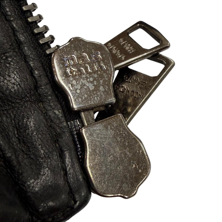美品▼GIORGIO BRATO ジョルジオブラット GU18F5655V 羊革 ラムレザー WZIPUP ライダースジャケット ブラック 48 伊製 正規品 メンズ