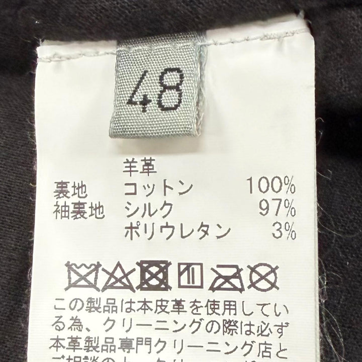 美品▼GIORGIO BRATO ジョルジオブラット GU18F5655V 羊革 ラムレザー WZIPUP ライダースジャケット ブラック 48 伊製 正規品 メンズ