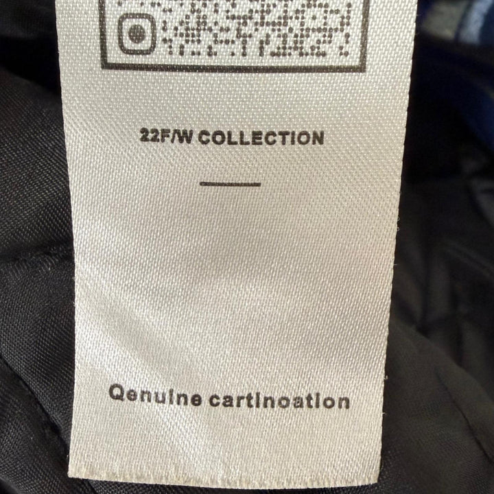 美品□PROJECT GR プロジェクト ジーアール 22AW コットン100％ チェック柄 フランネル 中綿入り ブルゾンジャケット ブルー 1 メンズ