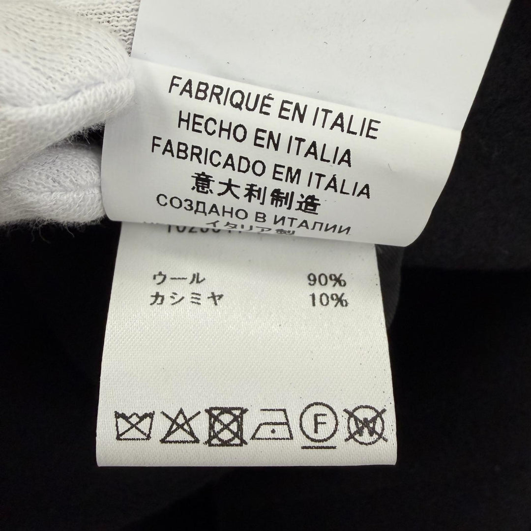 未使用品☆VERSACE ヴェルサーチ 2025年製 1023041 ウール カシミヤ メデューサボタン コート ブラック 36 イタリア製 正規品 レディース