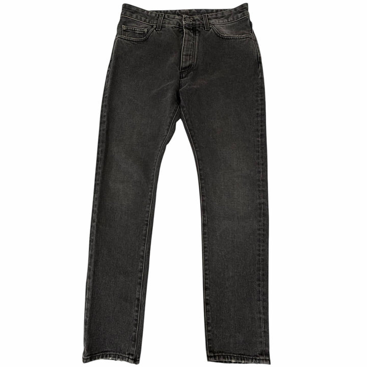 【ドンドン見直し】美品□PALM ANGELS パームエンジェルス PMYA012C99DEN001 ロゴプリント デニムパンツ グレー 29 イタリア製 正規品