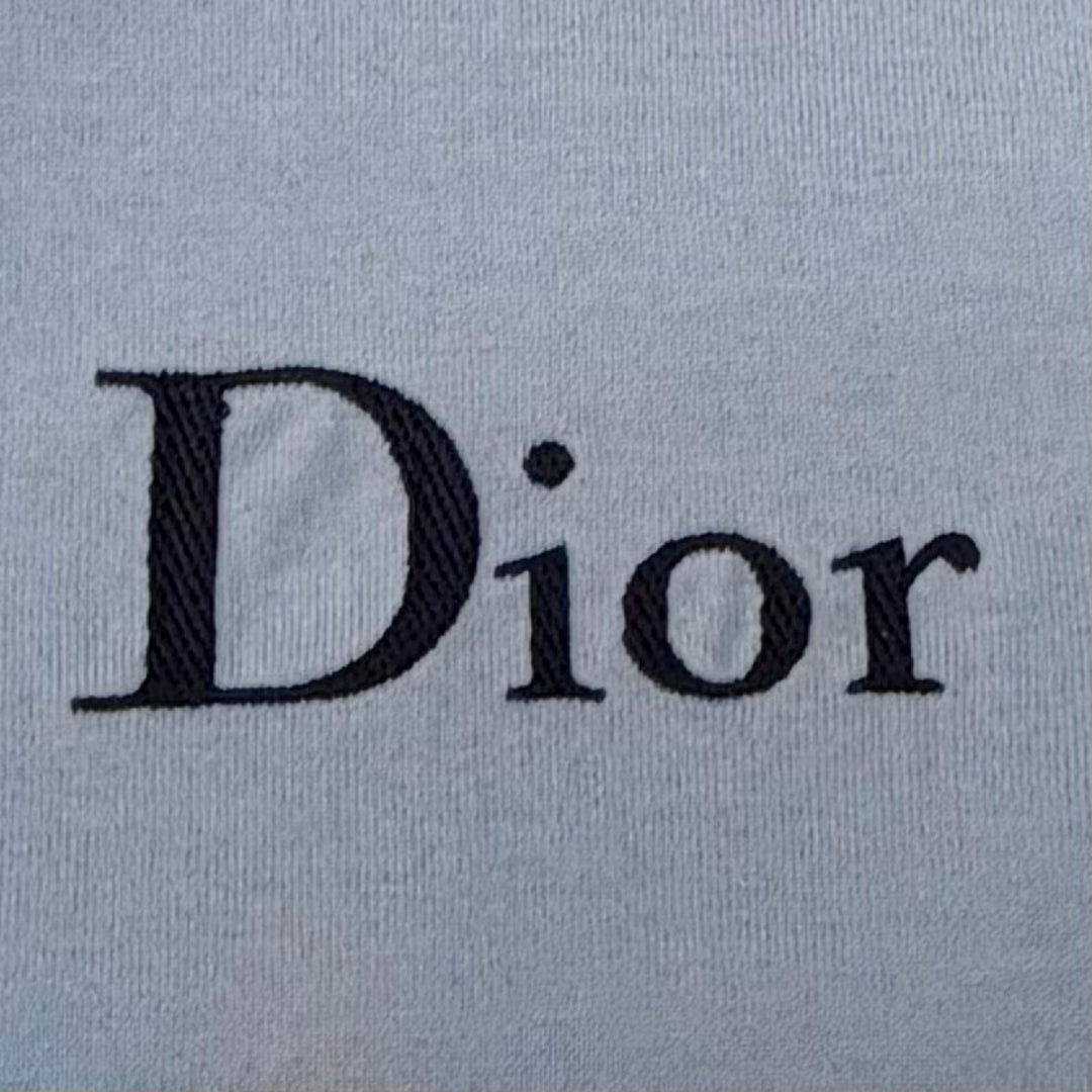 極美品△DIOR ディオール 26SS 683J606A3282 リラックスフィット ロゴ刺繍 コットンジャージー 半袖Ｔシャツ ライトブルー M 伊製 正規品