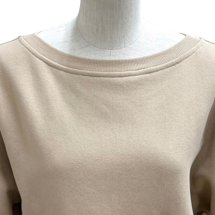 極美品★SAINT LAURENT PARIS サンローランパリ 24SS 770879 コットン100％ ロゴ刺繍入り 裏起毛 クロップド スウェット M 正規品