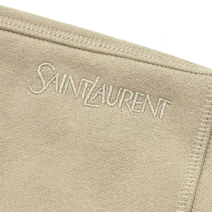 極美品★SAINT LAURENT PARIS サンローランパリ 24SS 770879 コットン100％ ロゴ刺繍入り 裏起毛 クロップド スウェット M 正規品