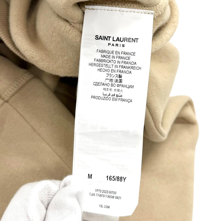 極美品★SAINT LAURENT PARIS サンローランパリ 24SS 770879 コットン100％ ロゴ刺繍入り 裏起毛 クロップド スウェット M 正規品