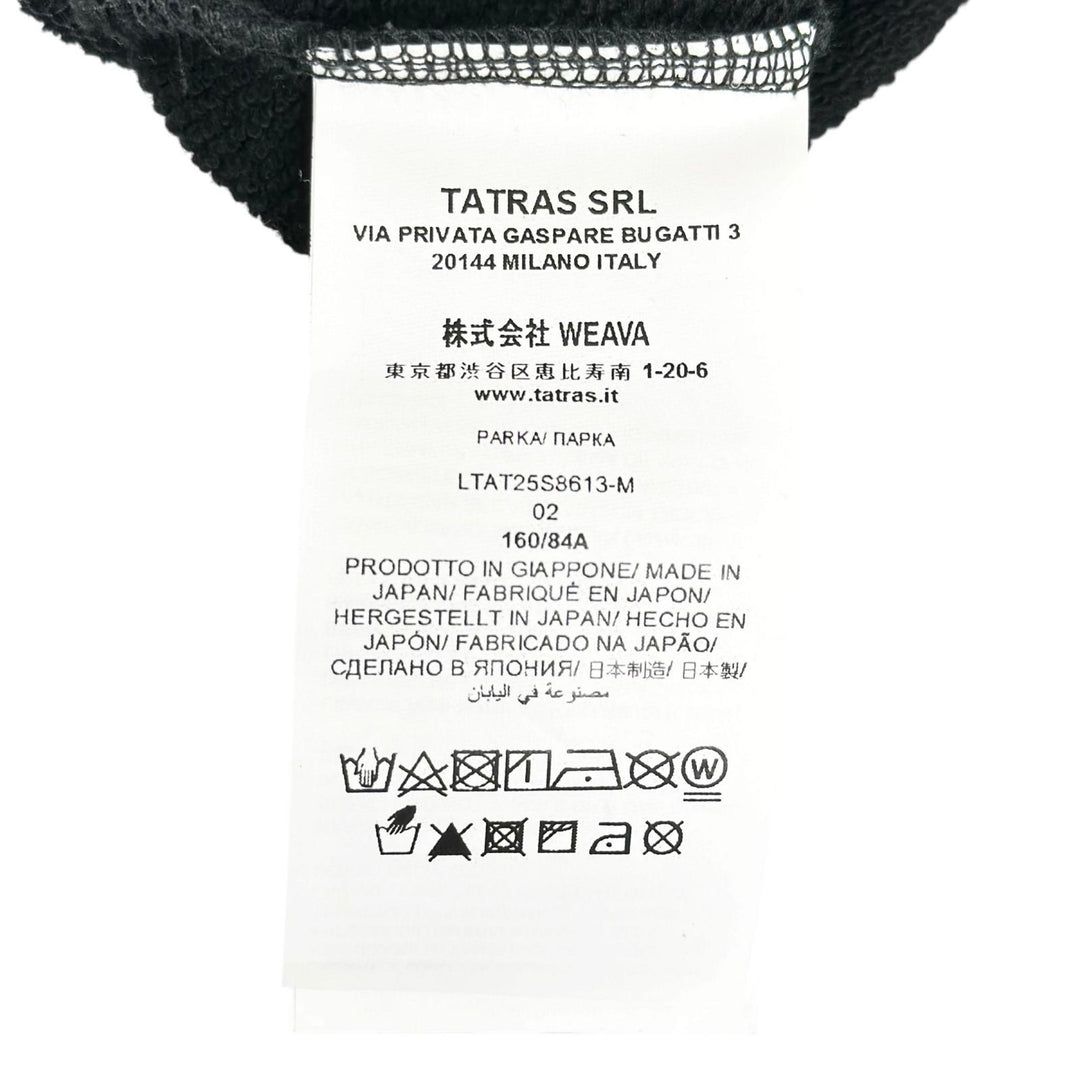 極美品▲TATRAS タトラス 25SS LTAT25S8613-M LOMO コットン100％ ジップアップ パーカー ブラック 02 日本製 正規品 レディース