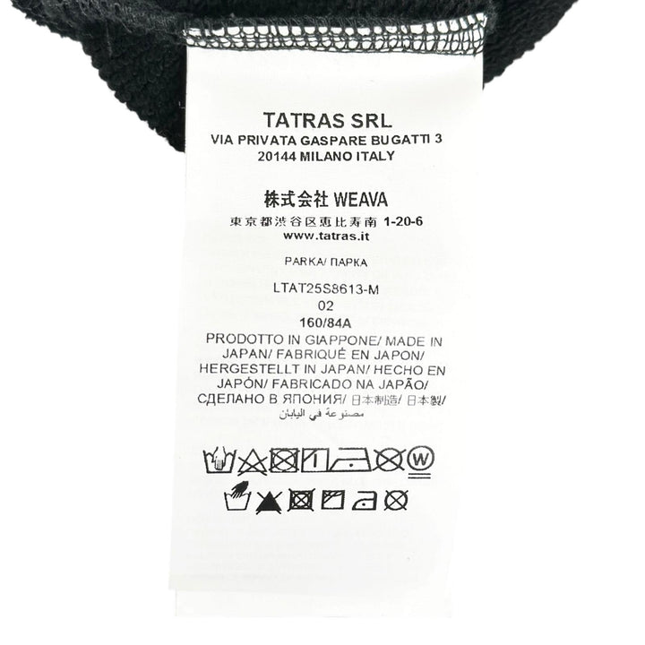 極美品▲TATRAS タトラス 25SS LTAT25S8613-M LOMO コットン100％ ジップアップ パーカー ブラック 02 日本製 正規品 レディース