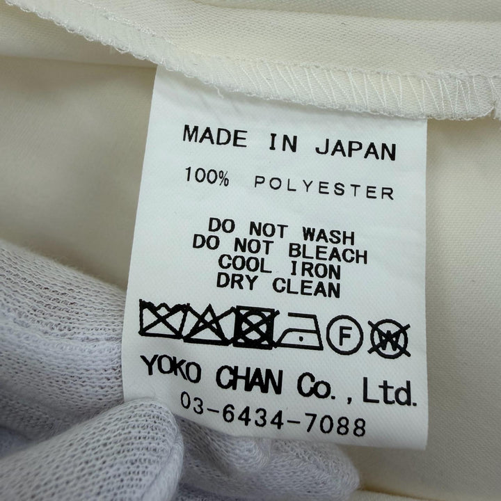 極美品☆YOKO CHAN ヨーコチャン 2025年製 YCB-325-497 ノースリーブボリュームラッフルブラウス カットソー トップス ホワイト F 正規品