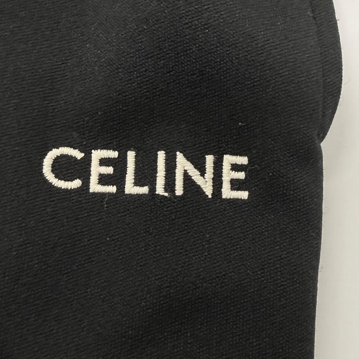 美品□CELINE セリーヌ 2Z099121O ロゴ刺繍 ダブルフェイス サイドライン トラックパンツ ブラック ホワイト S イタリア製 正規品 メンズ