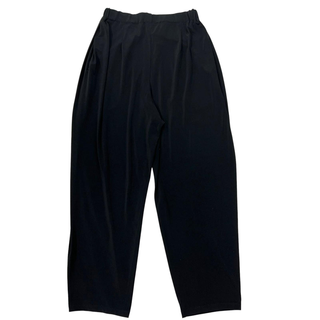 極美品▲ISSEY MIYAKE イッセイミヤケ IM51JF725 タックワイド パンツ ブラック 2 日本製 正規品 レディース