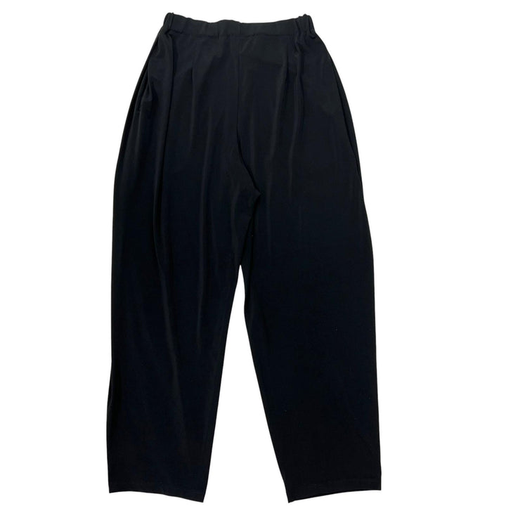 極美品▲ISSEY MIYAKE イッセイミヤケ IM51JF725 タックワイド パンツ ブラック 2 日本製 正規品 レディース