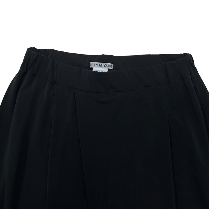 極美品▲ISSEY MIYAKE イッセイミヤケ IM51JF725 タックワイド パンツ ブラック 2 日本製 正規品 レディース