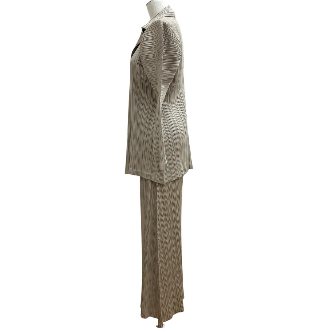 極美品★PLEATS PLEASE プリーツプリーズ イッセイミヤケ PP23-JD501 PP14-JG694 セットアップ ジャケット:3 スカート:2 正規品