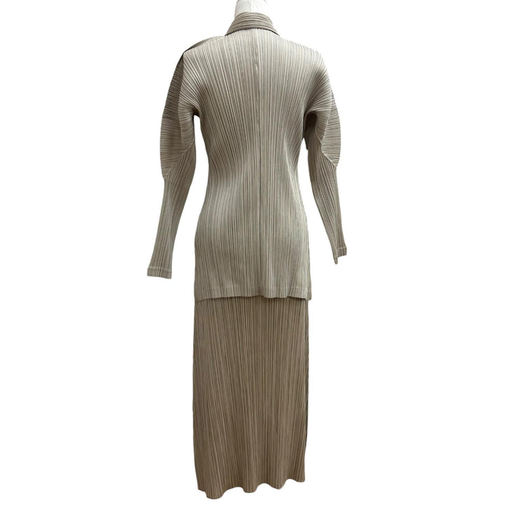 極美品★PLEATS PLEASE プリーツプリーズ イッセイミヤケ PP23-JD501 PP14-JG694 セットアップ ジャケット:3 スカート:2 正規品