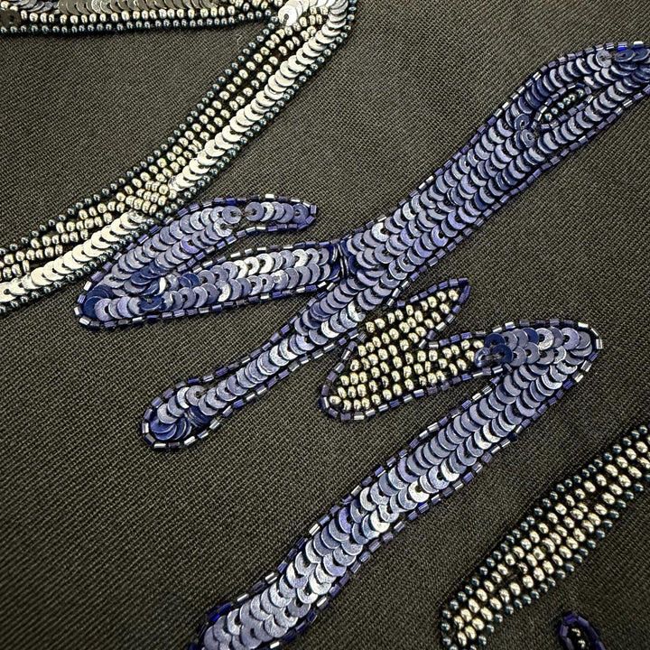 極美品☆Yohji Yamamoto ヨウジヤマモト FV-J21-100 ウール スパンコール ロゴ デザイン ボンバージャケット ブルゾン ブラック 3 正規品