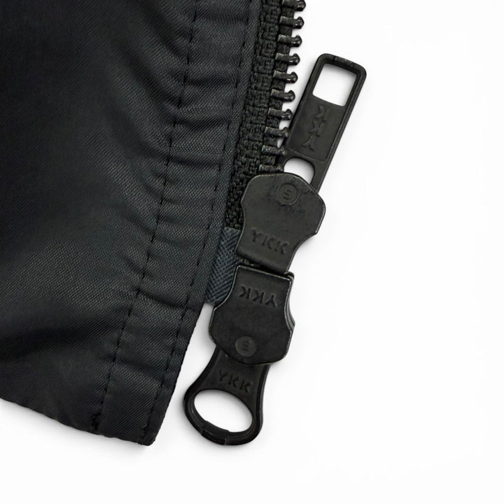 極美品☆Yohji Yamamoto ヨウジヤマモト FV-J21-100 ウール スパンコール ロゴ デザイン ボンバージャケット ブルゾン ブラック 3 正規品