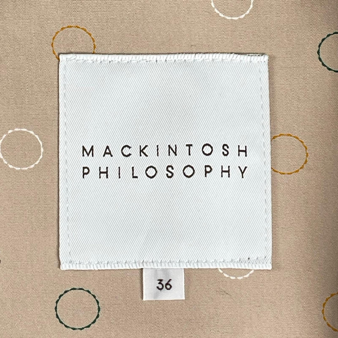 極美品▲MACKINTOSH PHILOSOPHY マッキントッシュフィロソフィー H5A01-610-15 コットン100% ライナー付 ステンカラーコート 36 正規品