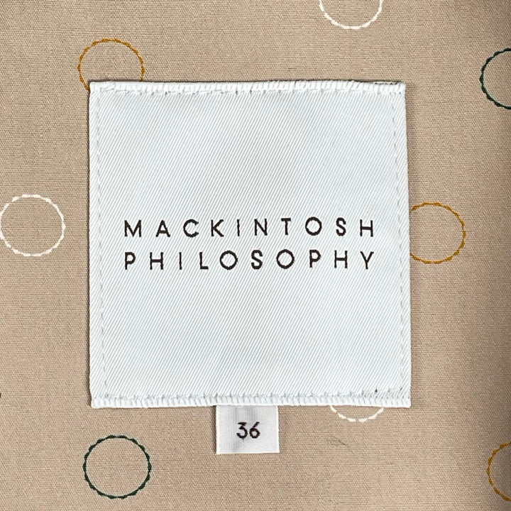 極美品▲MACKINTOSH PHILOSOPHY マッキントッシュフィロソフィー H5A01-610-15 コットン100% ライナー付 ステンカラーコート 36 正規品