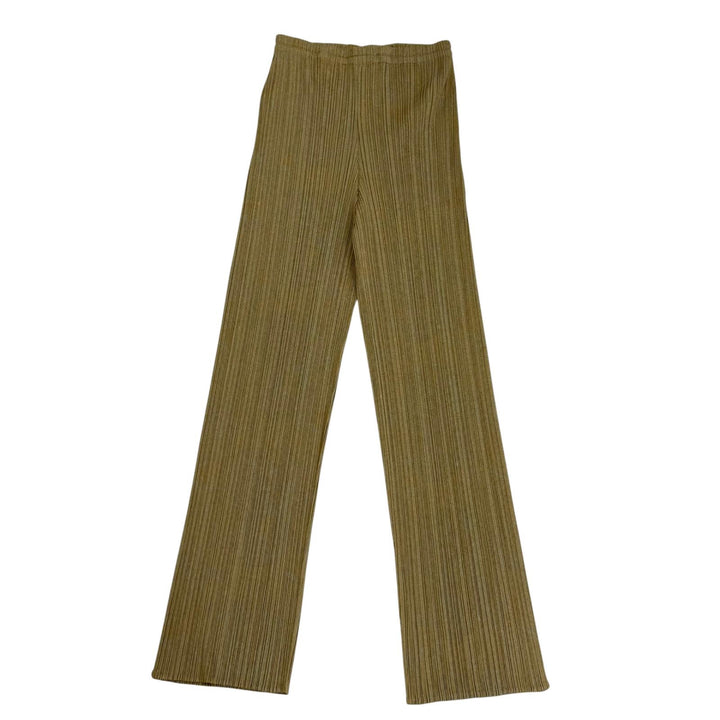極美品★PLEATS PLEASE プリーツプリーズ イッセイミヤケ PP89-Jk724/PP84-JF743 セットアップ カーキ系 トップス：3 パンツ：2 正規品