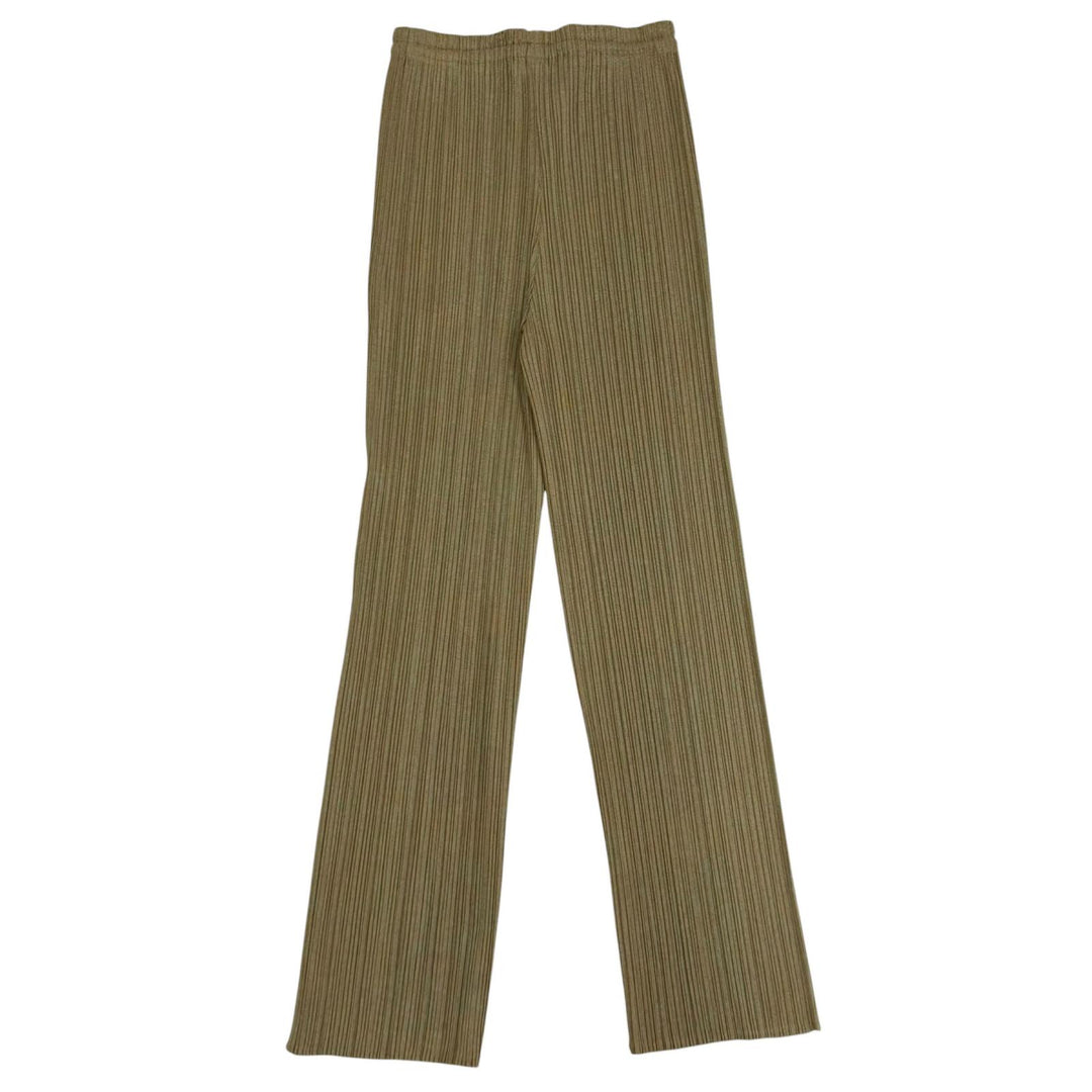 極美品★PLEATS PLEASE プリーツプリーズ イッセイミヤケ PP89-Jk724/PP84-JF743 セットアップ カーキ系 トップス：3 パンツ：2 正規品
