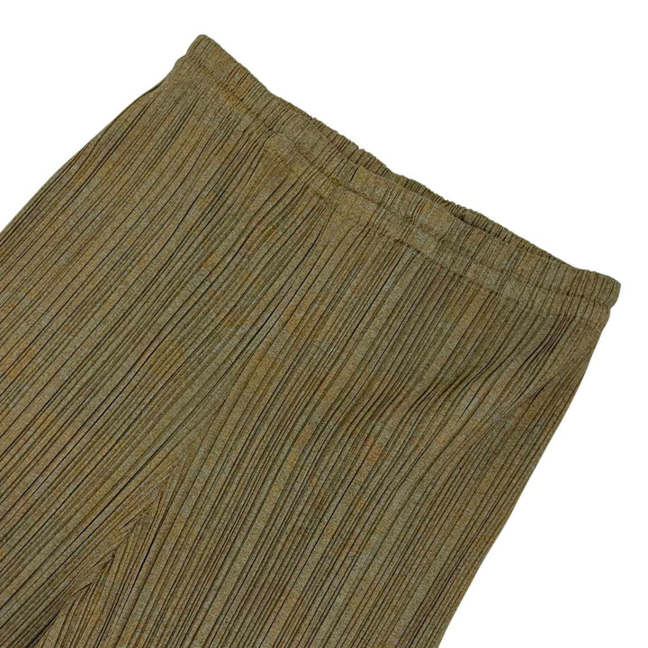極美品★PLEATS PLEASE プリーツプリーズ イッセイミヤケ PP89-Jk724/PP84-JF743 セットアップ カーキ系 トップス：3 パンツ：2 正規品
