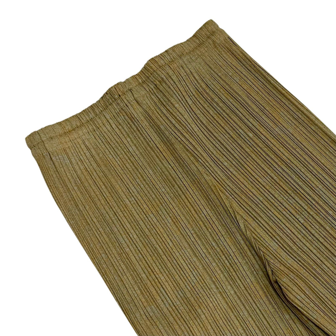 極美品★PLEATS PLEASE プリーツプリーズ イッセイミヤケ PP89-Jk724/PP84-JF743 セットアップ カーキ系 トップス：3 パンツ：2 正規品