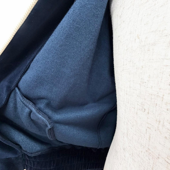 美品△CELINE セリーヌ 2Y168679I コットン トリオンフ ベルベット トラックジャケット ネイビー M イタリア製 正規品 メンズ