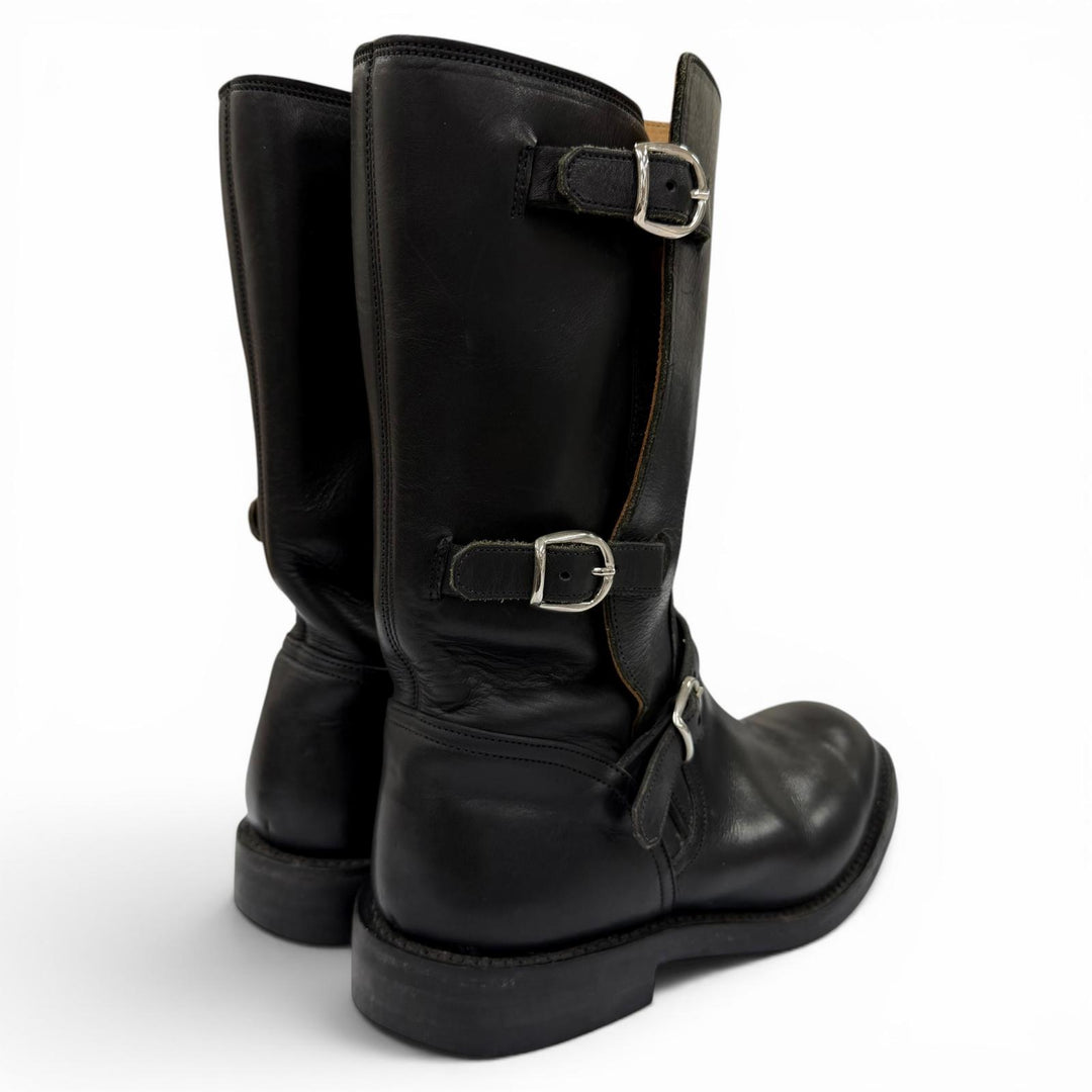 良品☆Trickers トリッカーズ L7220 レザー エンジニア モーターサイクルブーツ ショートブーツ ブラック 5-5(23.5-24㎝) レディース