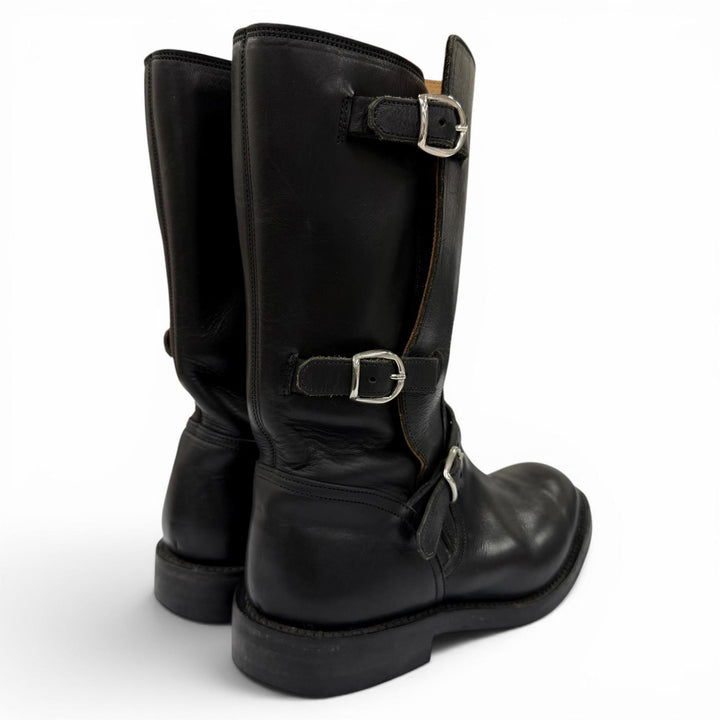 良品☆Trickers トリッカーズ L7220 レザー エンジニア モーターサイクルブーツ ショートブーツ ブラック 5-5(23.5-24㎝) レディース
