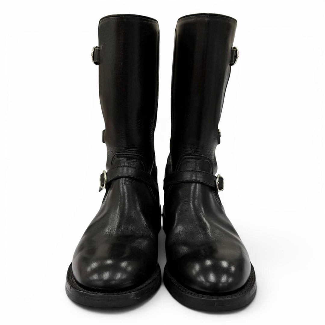 良品☆Trickers トリッカーズ L7220 レザー エンジニア モーターサイクルブーツ ショートブーツ ブラック 5-5(23.5-24㎝) レディース
