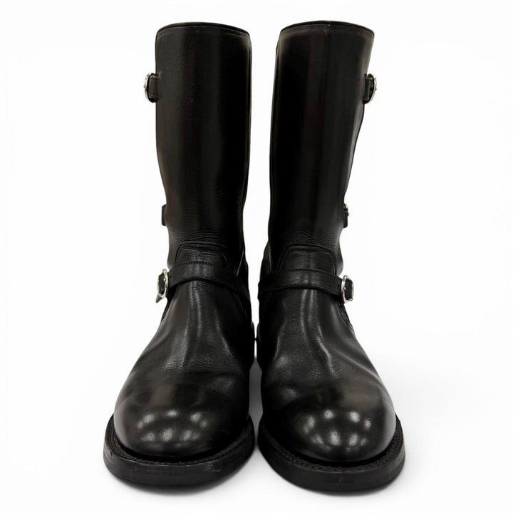 良品☆Trickers トリッカーズ L7220 レザー エンジニア モーターサイクルブーツ ショートブーツ ブラック 5-5(23.5-24㎝) レディース
