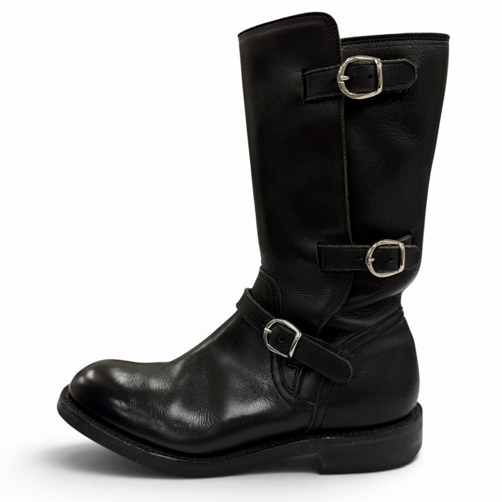 良品☆Trickers トリッカーズ L7220 レザー エンジニア モーターサイクルブーツ ショートブーツ ブラック 5-5(23.5-24㎝) レディース