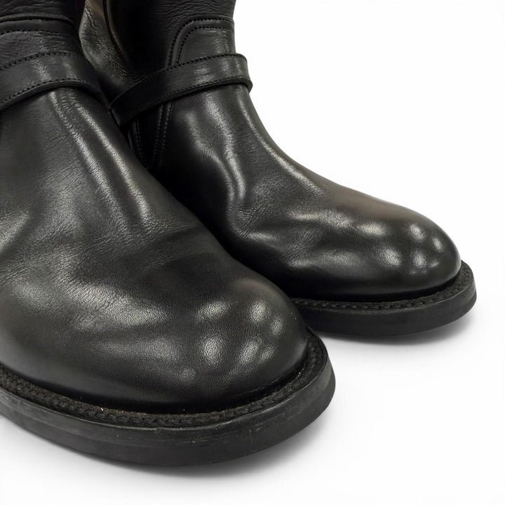 良品☆Trickers トリッカーズ L7220 レザー エンジニア モーターサイクルブーツ ショートブーツ ブラック 5-5(23.5-24㎝) レディース