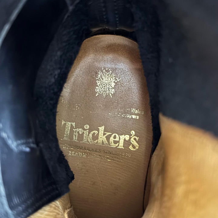 良品☆Trickers トリッカーズ L7220 レザー エンジニア モーターサイクルブーツ ショートブーツ ブラック 5-5(23.5-24㎝) レディース