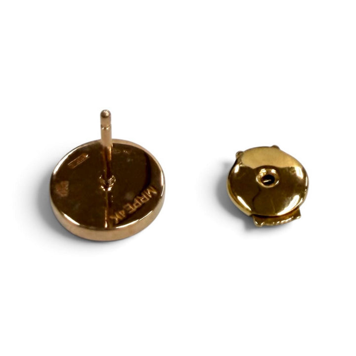 極美品★BVLGARI ブルガリ ブルガリブルガリ シェル ピアス 750(PG) ピンクゴールド ホワイト イタリア製 重量3.66g 箱・保存袋付き