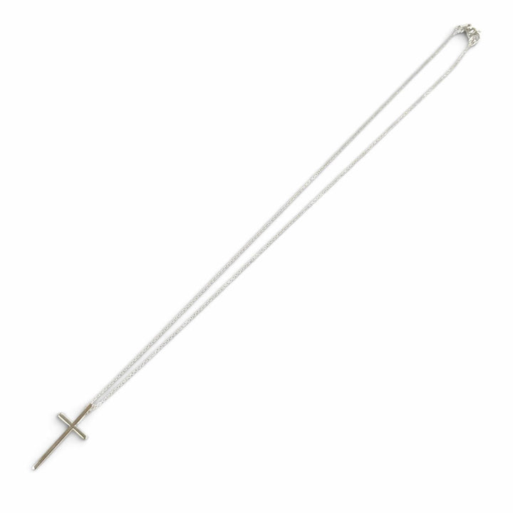 美品★TIFFANY&amp;Co. ティファニー 750(WG) クロス ネックレス ペンダント アクセサリー ホワイトゴールド 重量5.82g レディース
