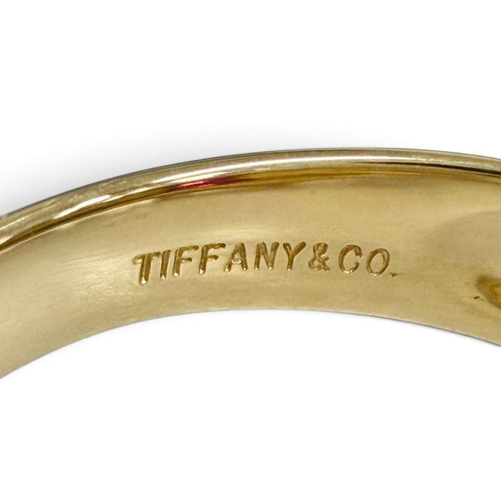 極美品△TIFFANY&amp;Co. ティファニー ヴィンテージ スタッキング 3Pルビー リング 指輪 750(YG) イエローゴールド JP7号 重量3.92g 箱付き