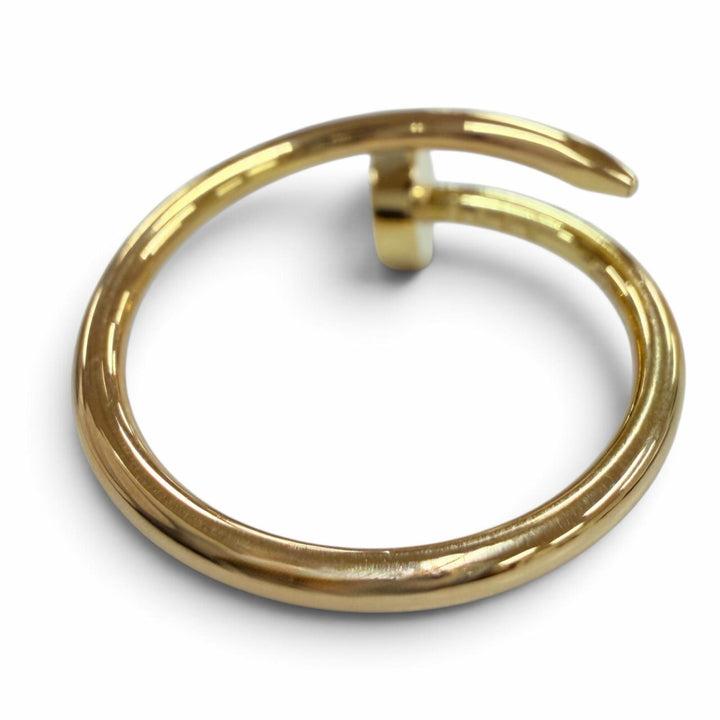 美品☆Cartier カルティエ RII234 ジュストアンクル SM リング AU750(YG) 指輪 イエローゴールド 53 JP15号相当 重量3.4g 箱付