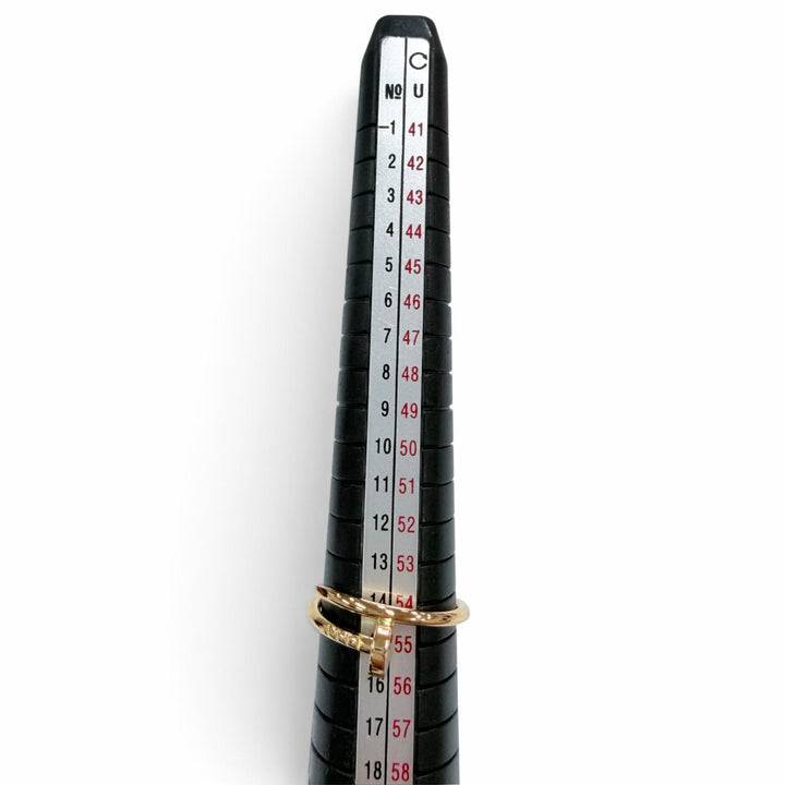 美品☆Cartier カルティエ RII234 ジュストアンクル SM リング AU750(YG) 指輪 イエローゴールド 53 JP15号相当 重量3.4g 箱付